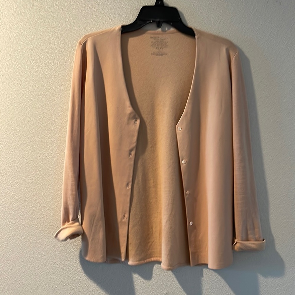 Majestic Size 1.  Pink jacket/coverup.  100% cotton.